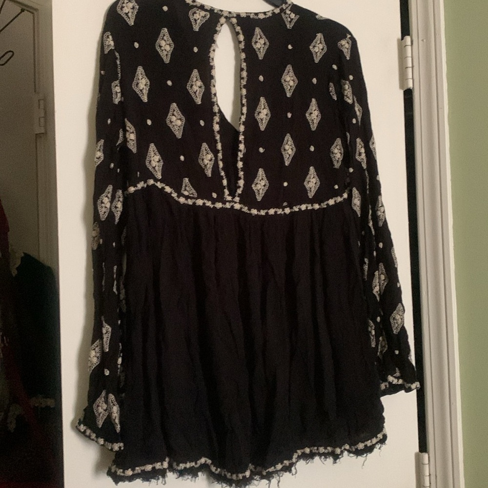 ❤️Black sz Small free people flowy top/very mini dress - Picture 5 of 6